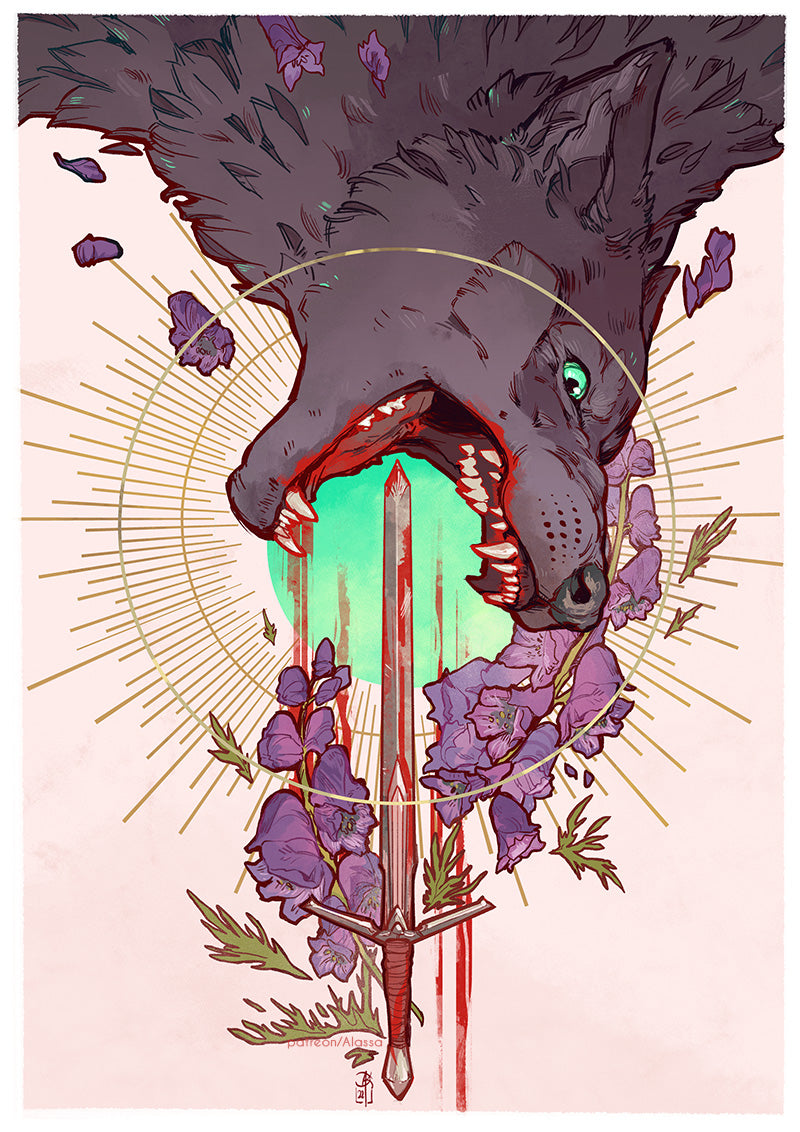 Aconitum A4 Print
