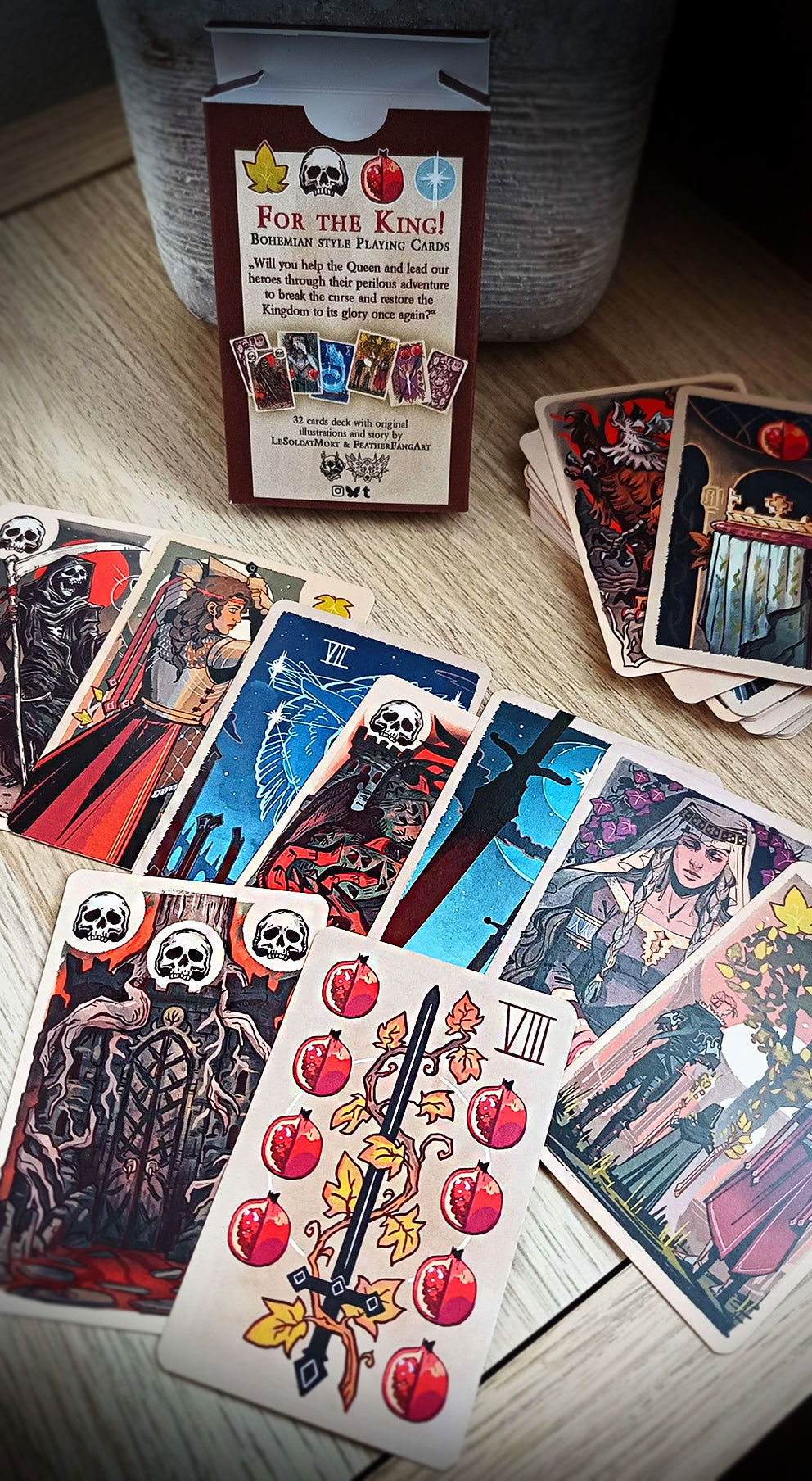 'For The King!' Bohemian Style Playing card set