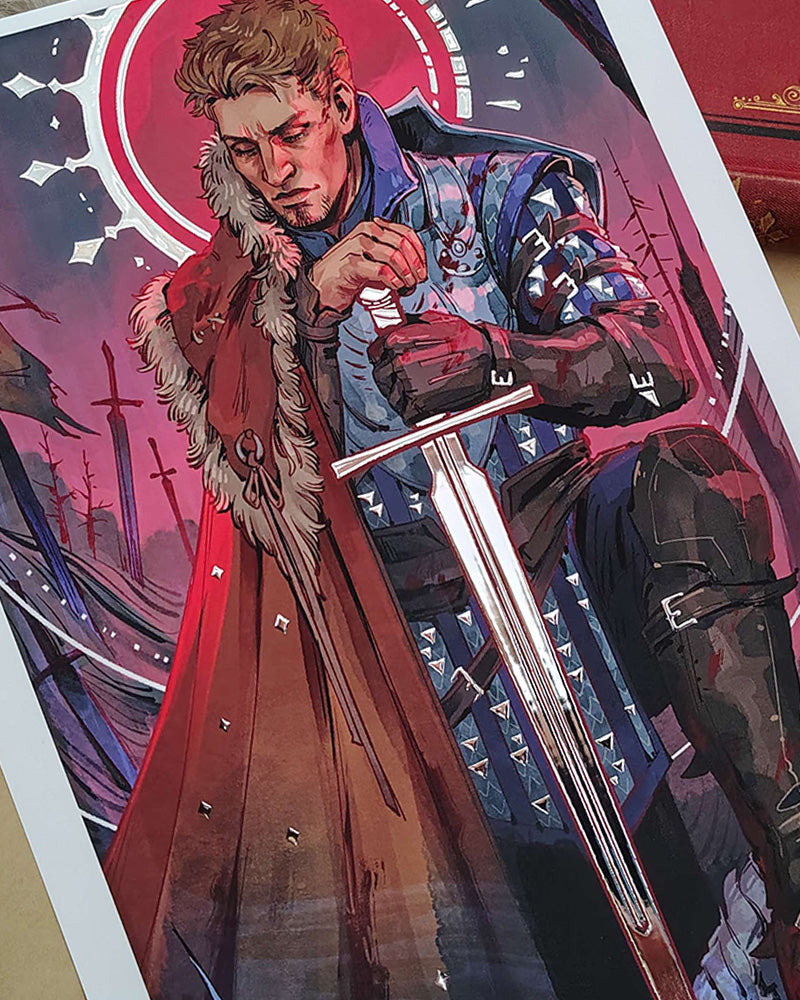 Alistair Theirin Silver Foil A4 Print