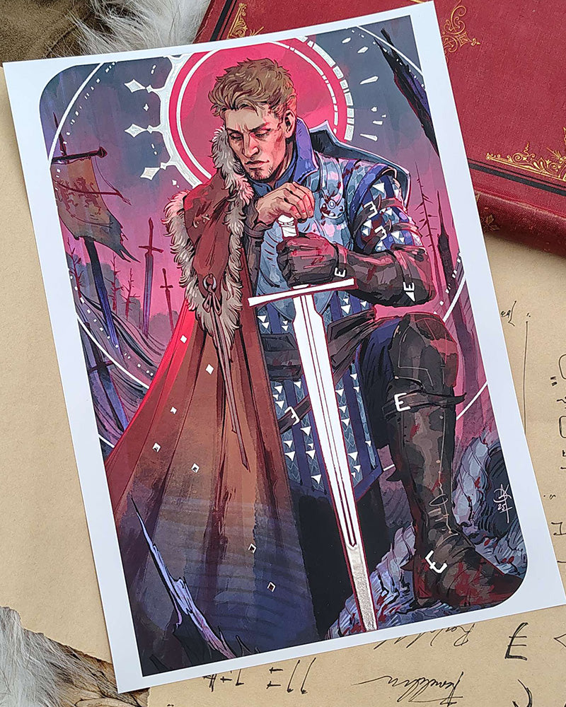 Alistair Theirin Silver Foil A4 Print