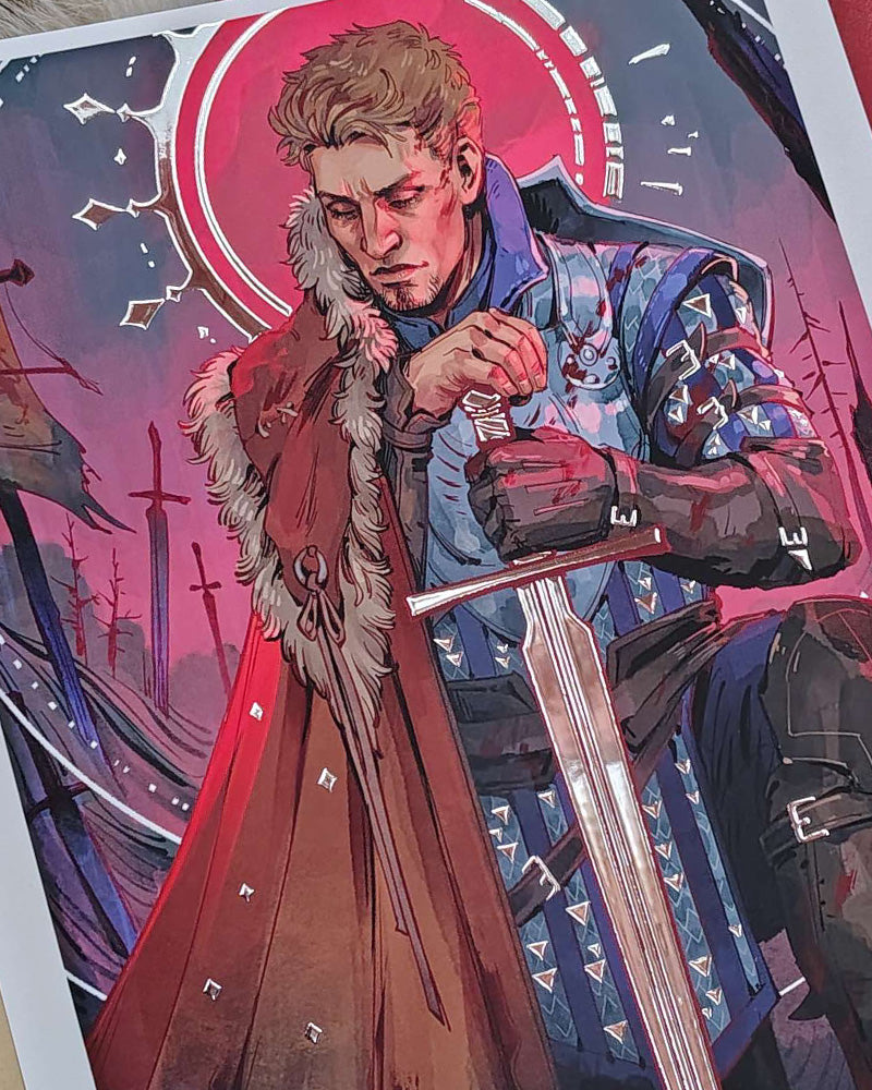 Alistair Theirin Silver Foil A4 Print