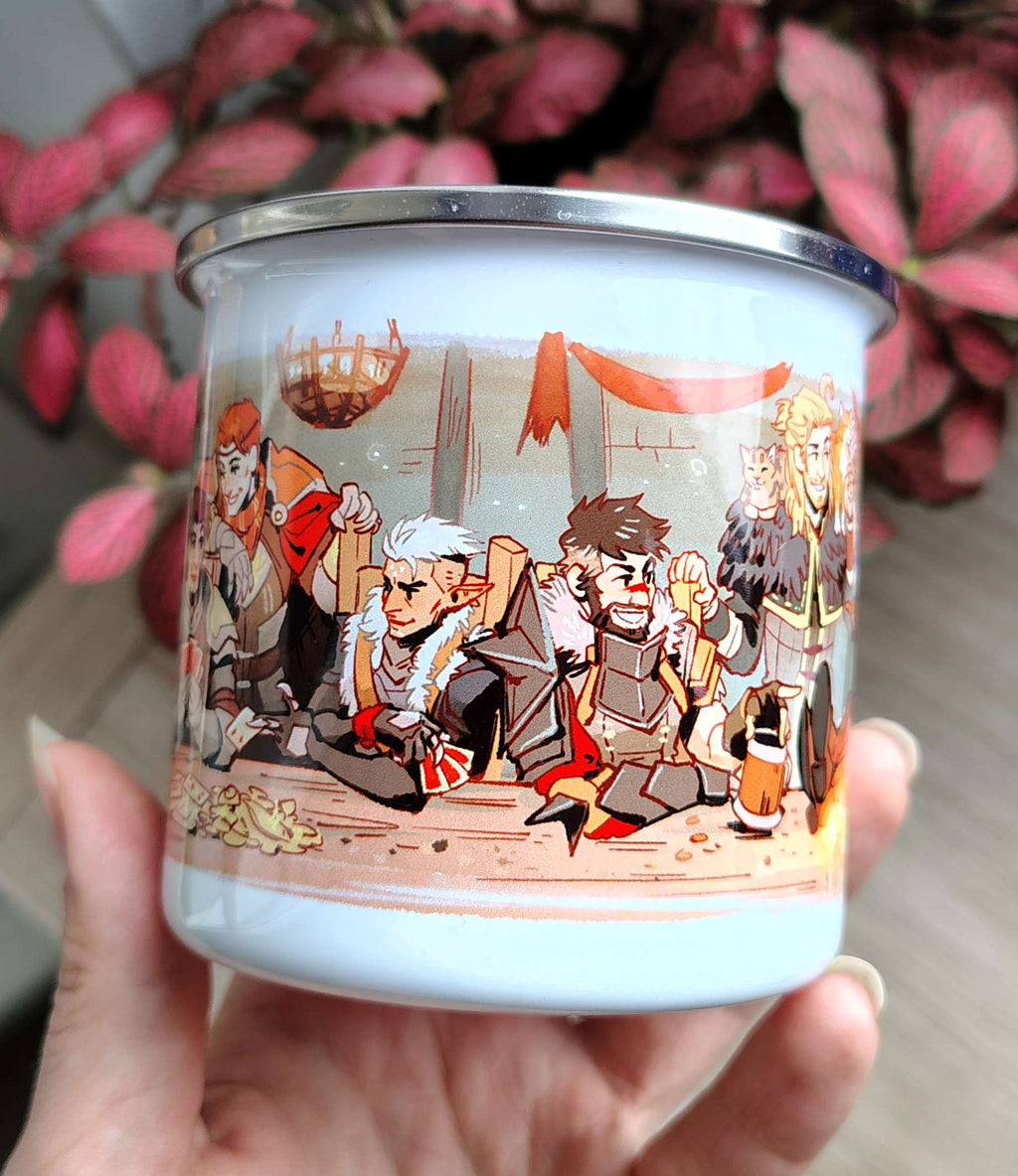 Dragon Age 2 Hanged Man Inn Fenhawke Enamel Camping Mug - PREORDER