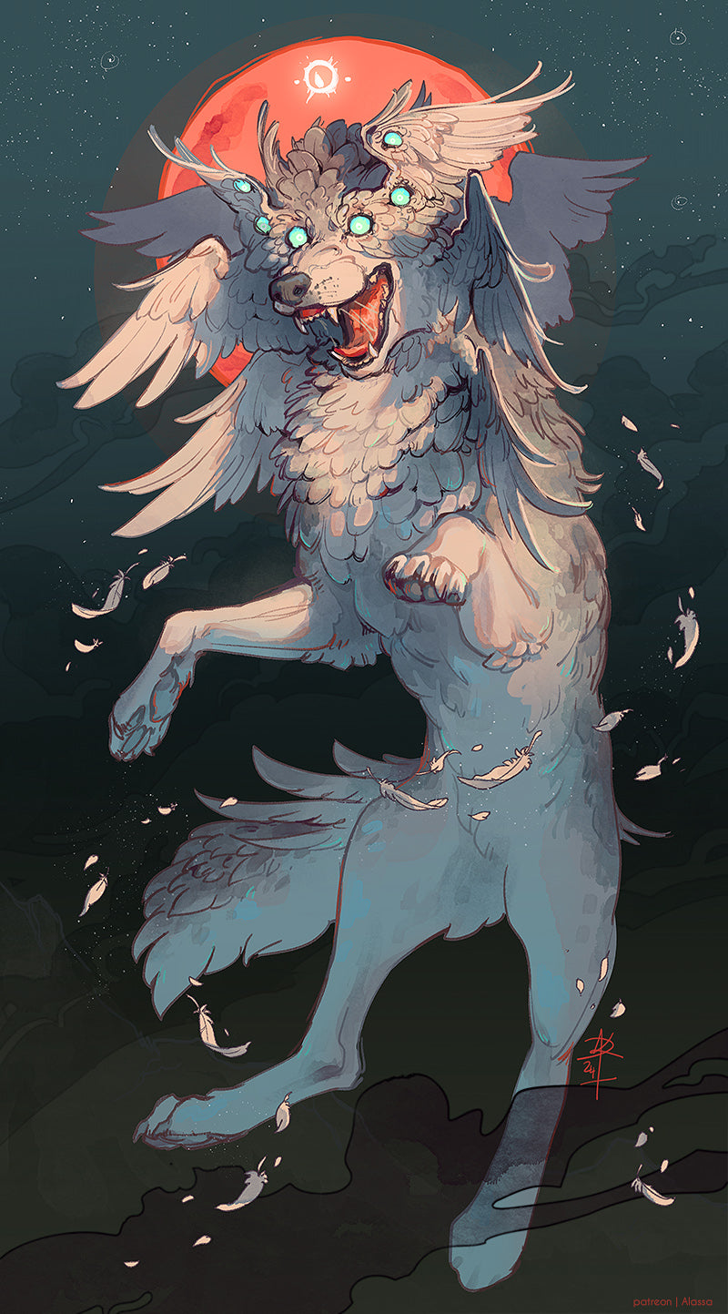 Feather Fang A4 Print