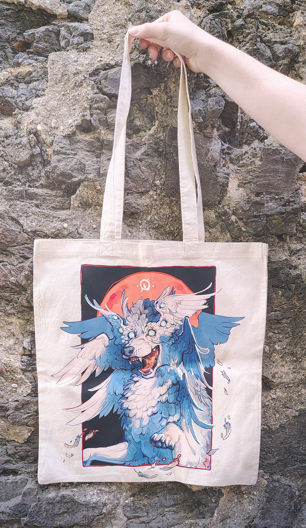 Feather Fang Cryptid Design Totebag