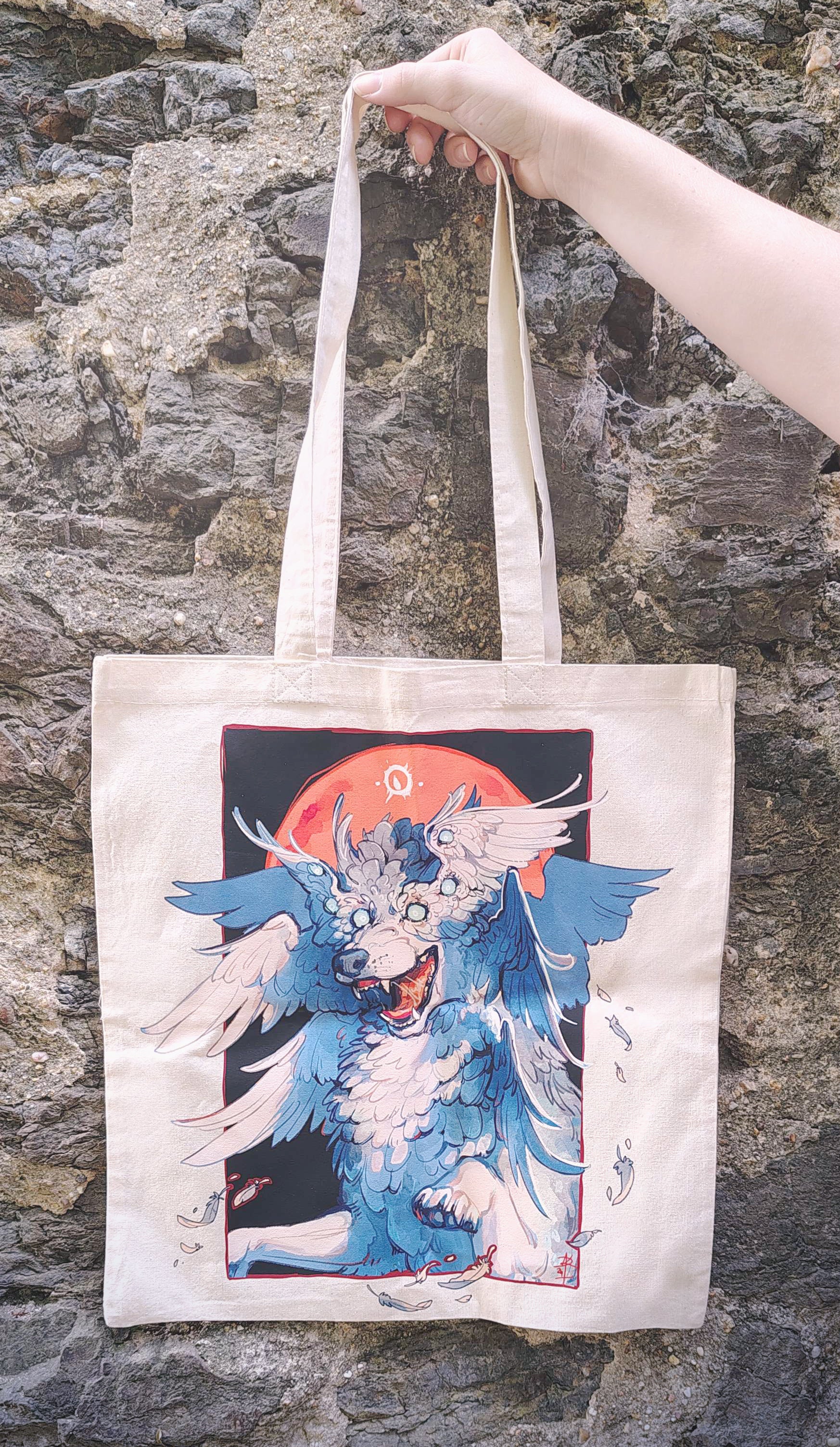Feather Fang Cryptid Design Totebag