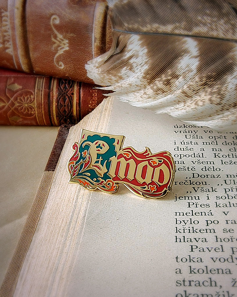 LMAO Illuminated Manuscript Meme Medieval Pin 3,5cm