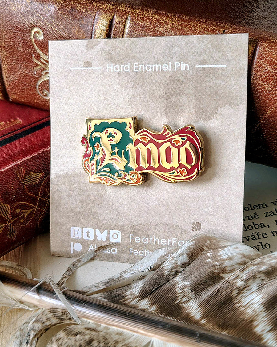 LMAO Illuminated Manuscript Meme Medieval Pin 3,5cm