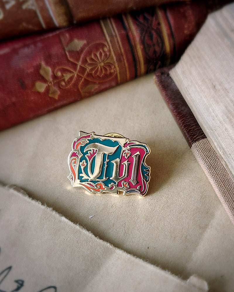 TVL Illuminated Manuscript Meme Medieval Pin 2,5cm