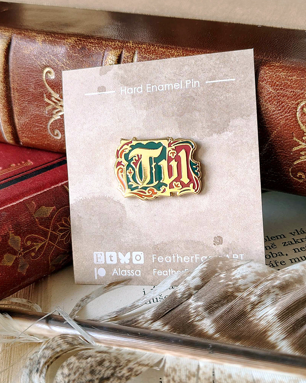 TVL Illuminated Manuscript Meme Medieval Pin 2,5cm