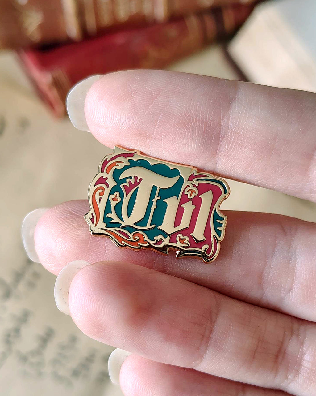 TVL Illuminated Manuscript Meme Medieval Pin 2,5cm