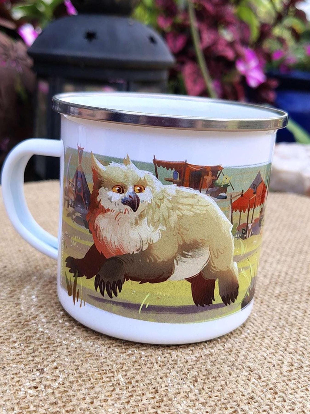 Owlbear Scratch Baldurs Gate 3 Cute Enamel Camping Mug - PREORDER