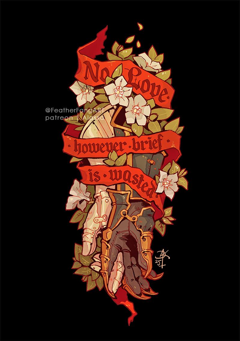 No Love However Brief Is Wasted Medieval Design Unisex T-shirt