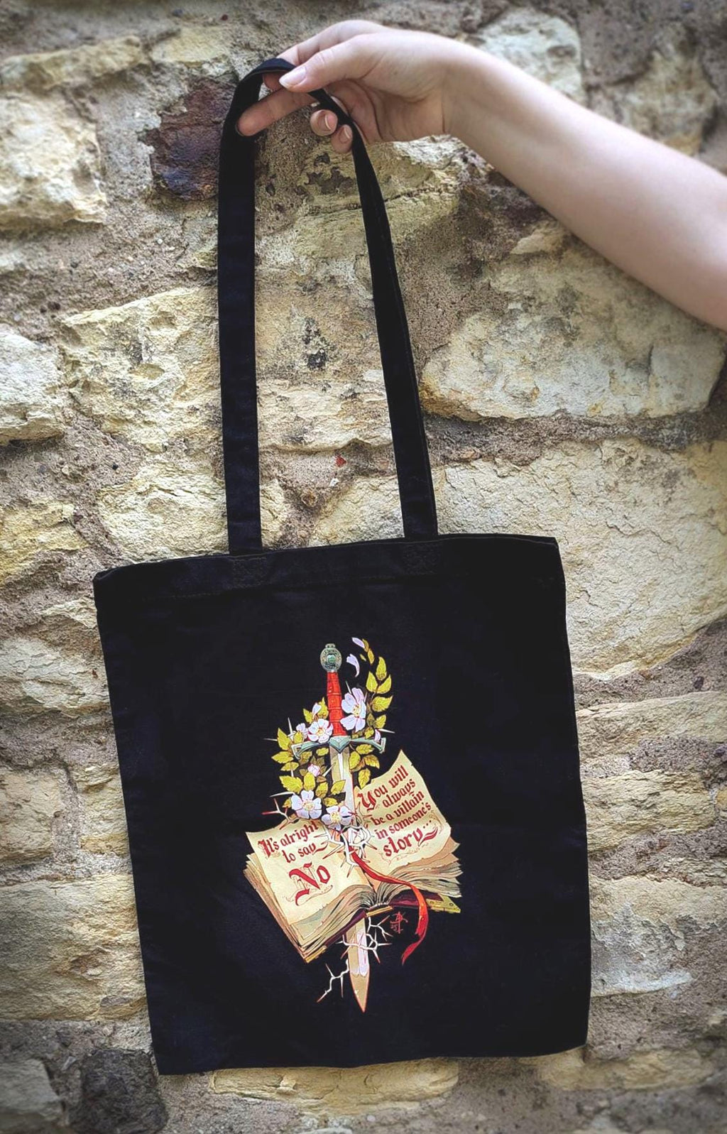 It's Alright to Say No Medieval Design Totebag