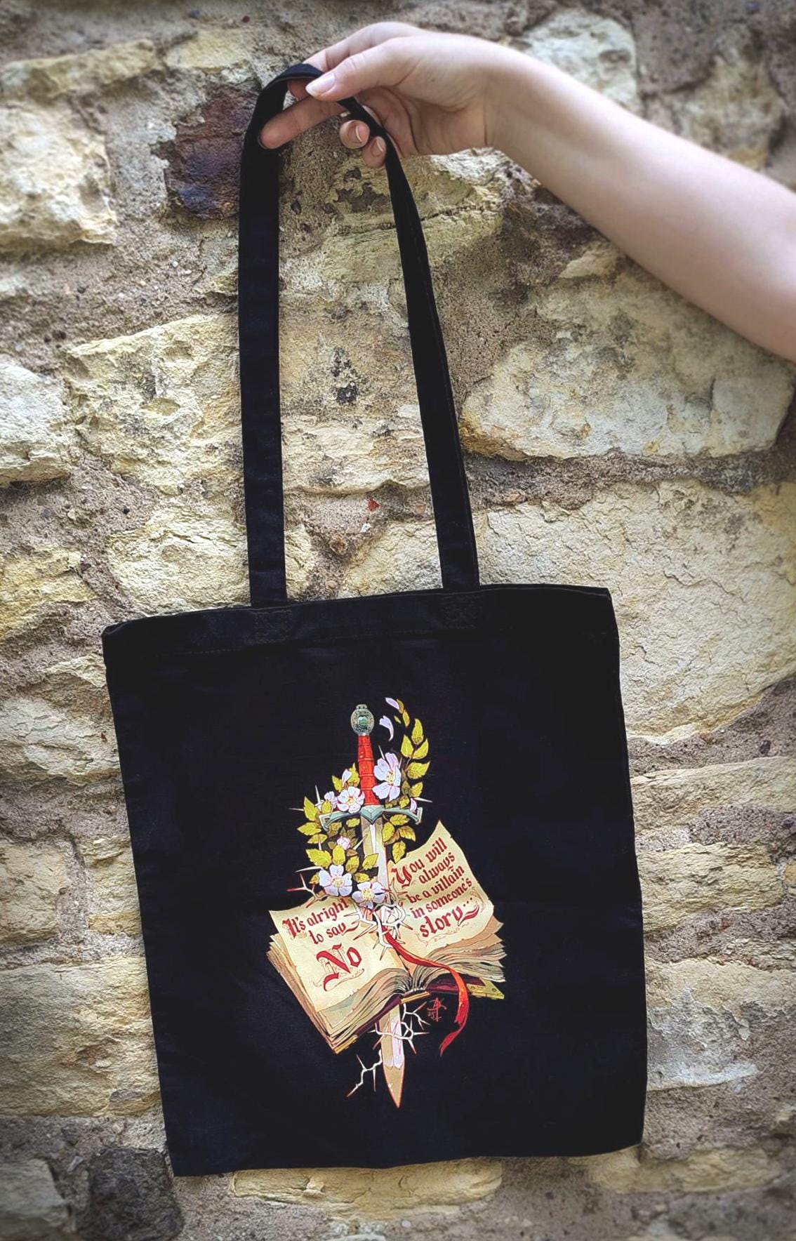 It's Alright to Say No Medieval Design Totebag