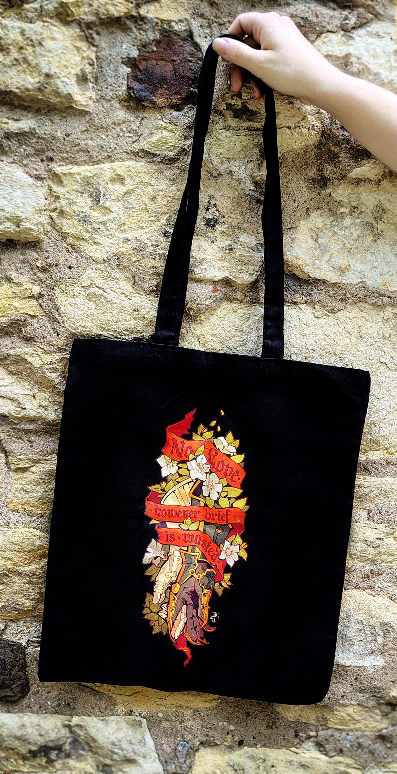 No Love However Brief Is Wasted Medieval Design Totebag