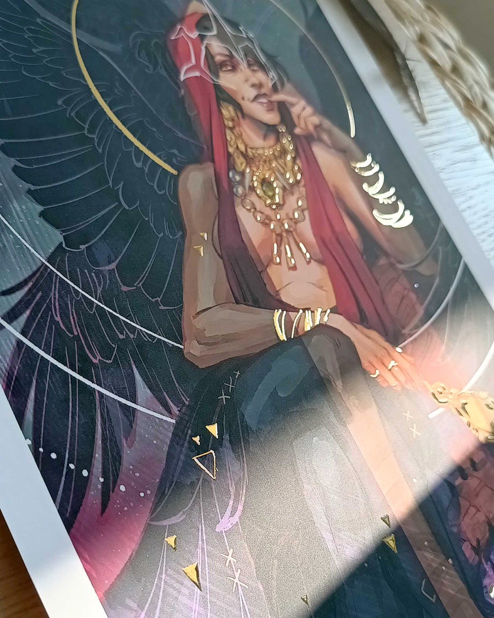 Morrigan Golden Foil A4 Print