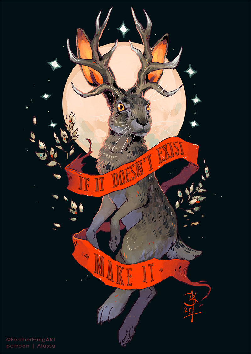 If It Doesn't Exist Make It Jackalope Design Totebag