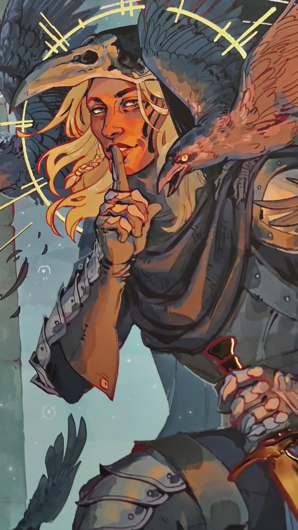 Zevran Arainai Golden Foil A4 Print
