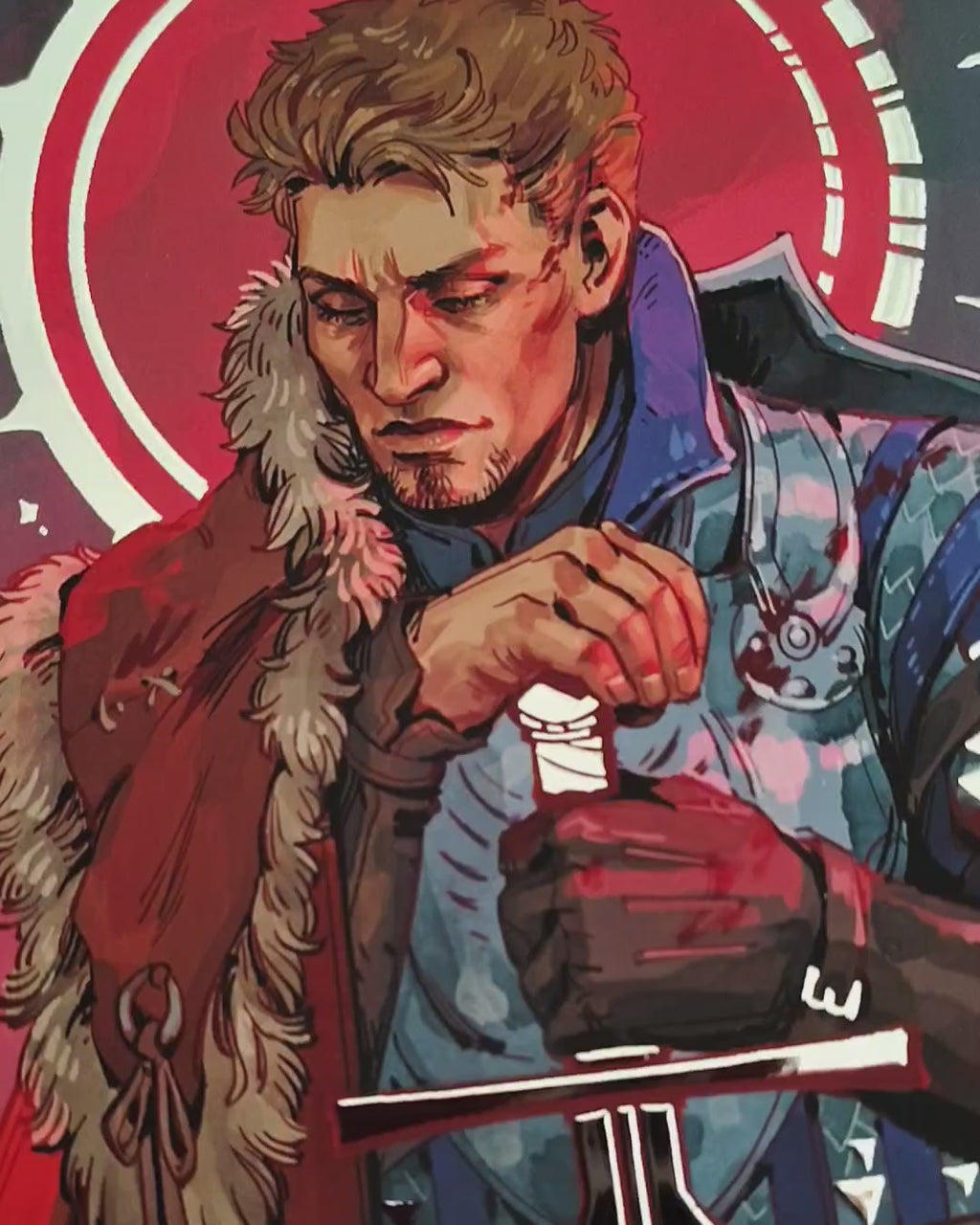 Alistair Theirin Silver Foil A4 Print