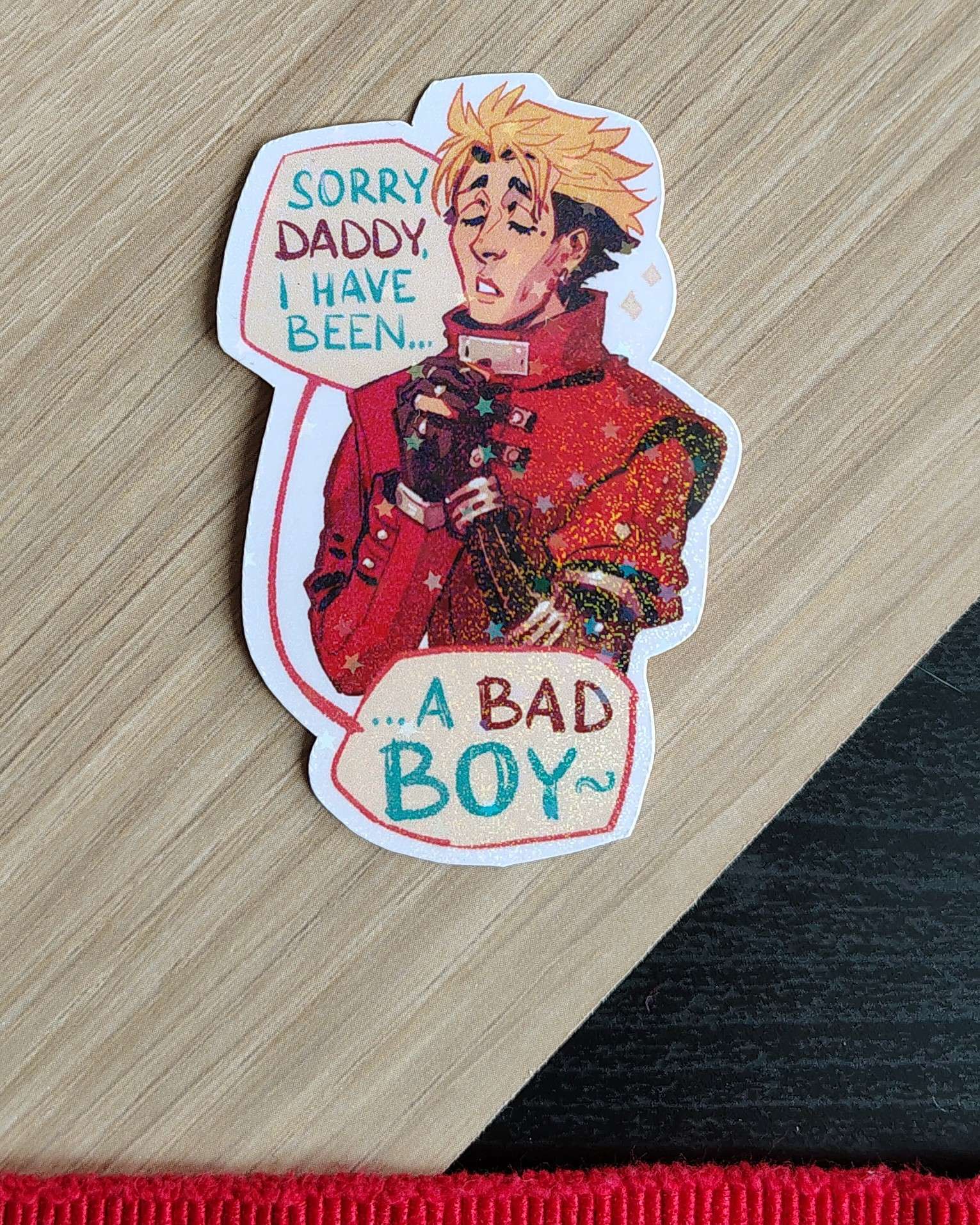 Vash The Stampede Holo Diecut Sticker (7cm)