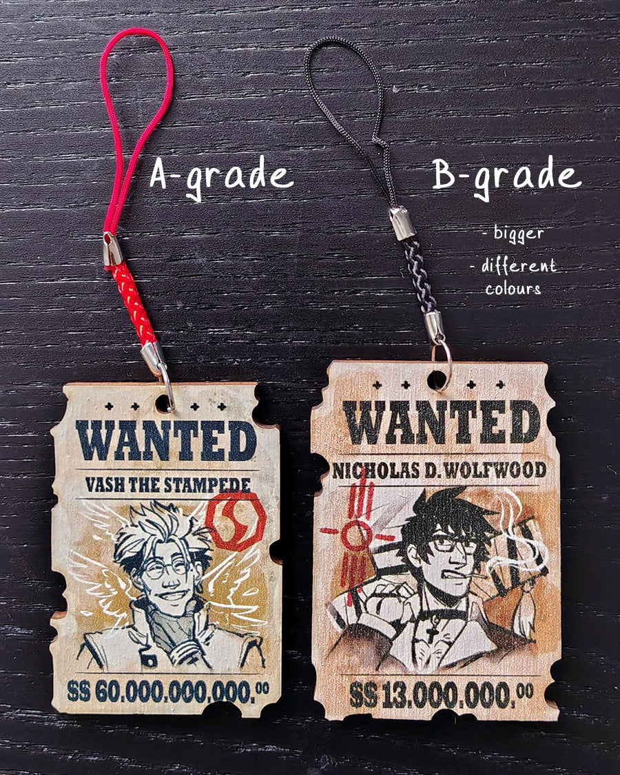 Trigun Maximum Vashwood Wooden Charm