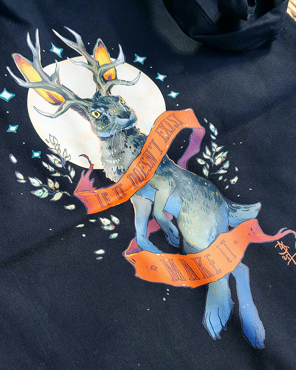 If It Doesn't Exist Make It Jackalope Design Totebag
