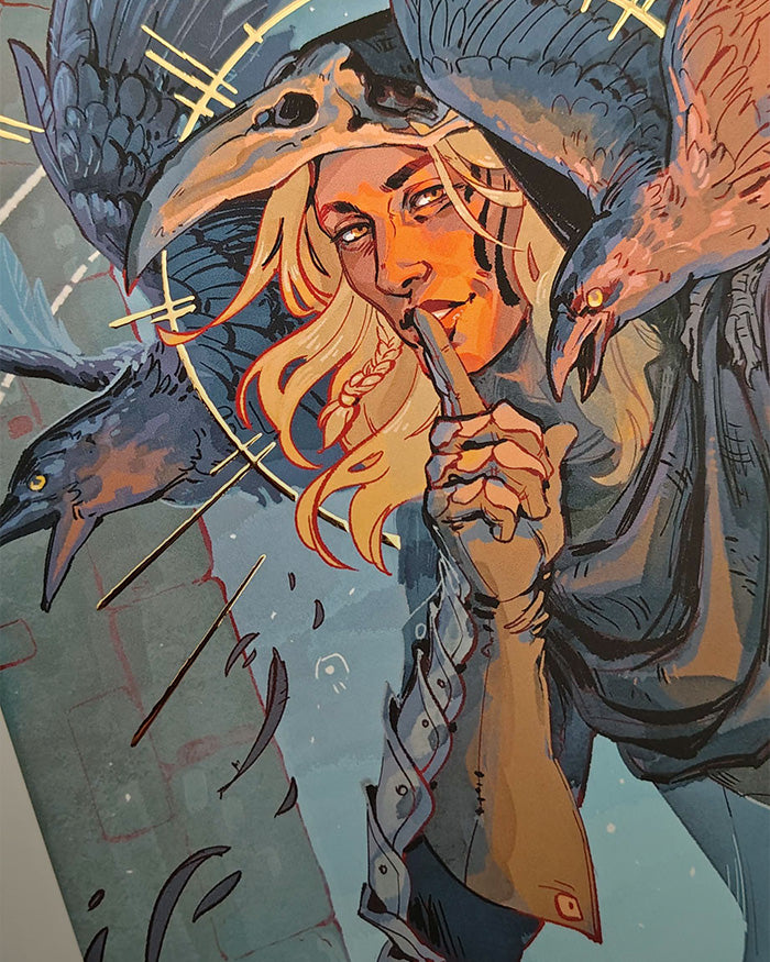 Zevran Arainai Golden Foil A4 Print